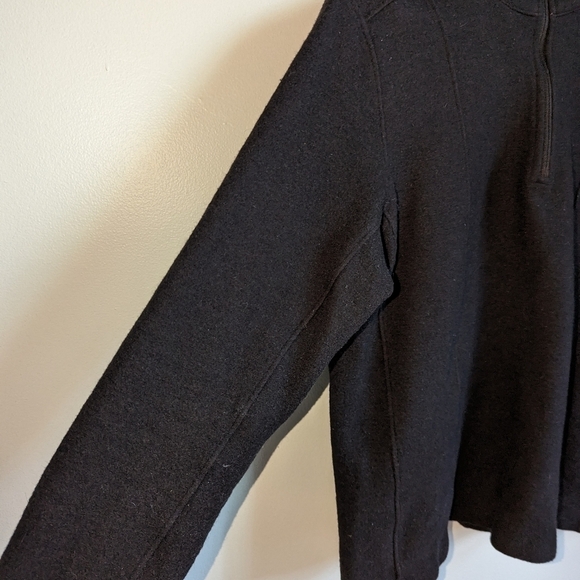 IBEX Dark Grey Athletic Merino Wool Long Sleeves Half-Zip Sweater Size Large - Picture 3 of 12